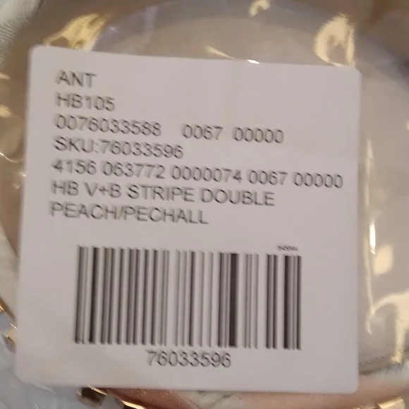 ♥️NWT Anthropologie Violet & Brooks Striped Peach/White Linen Crystal Headband - Picture 10 of 10